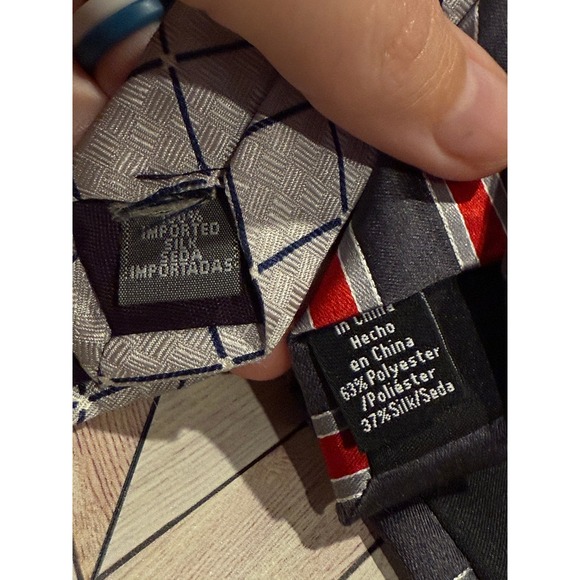 Lot Mens Neck Ties Neckties Jones NY Croft & Barrow Red Blue - Picture 3 of 7